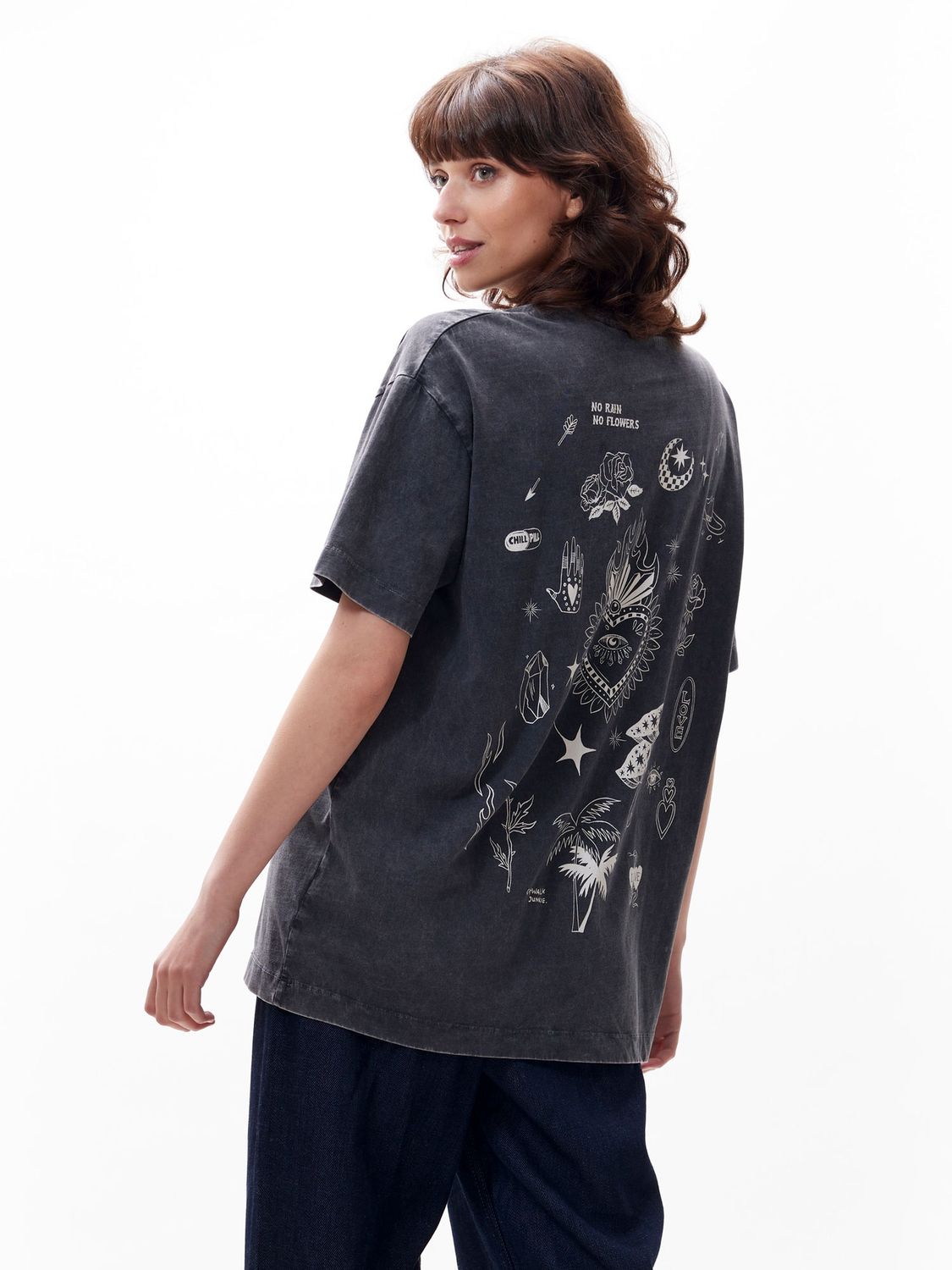 Graphic t-shirt - faded dark grey (208)