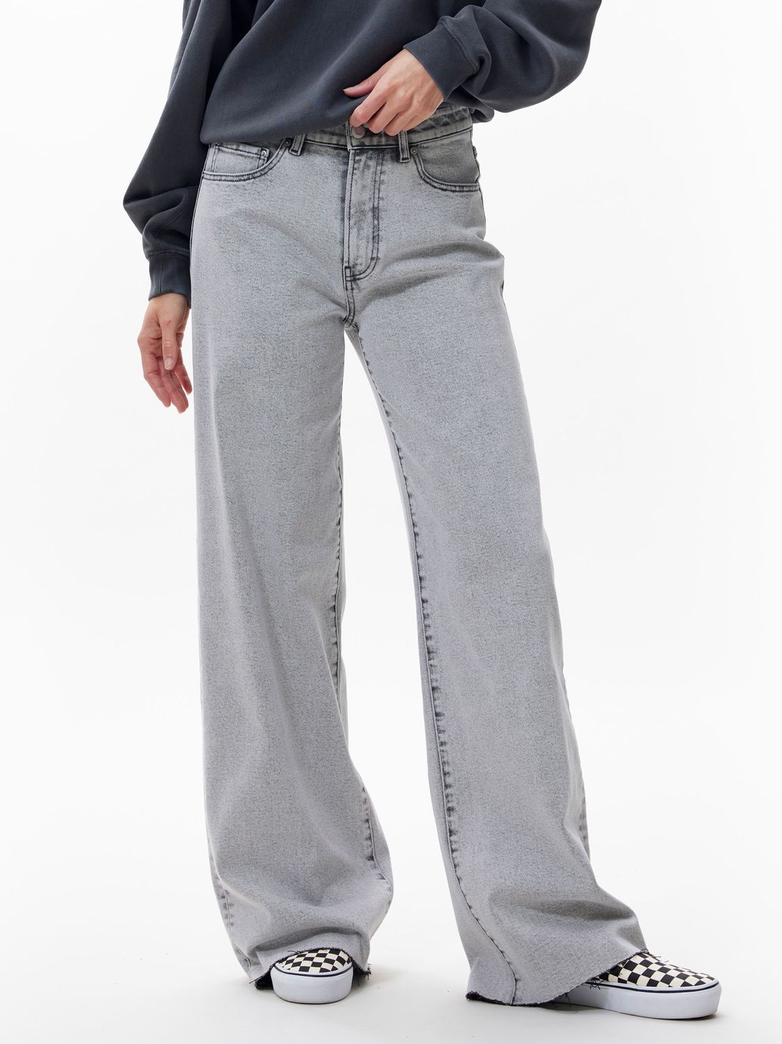 Loose fit jeans - lichtgrijs