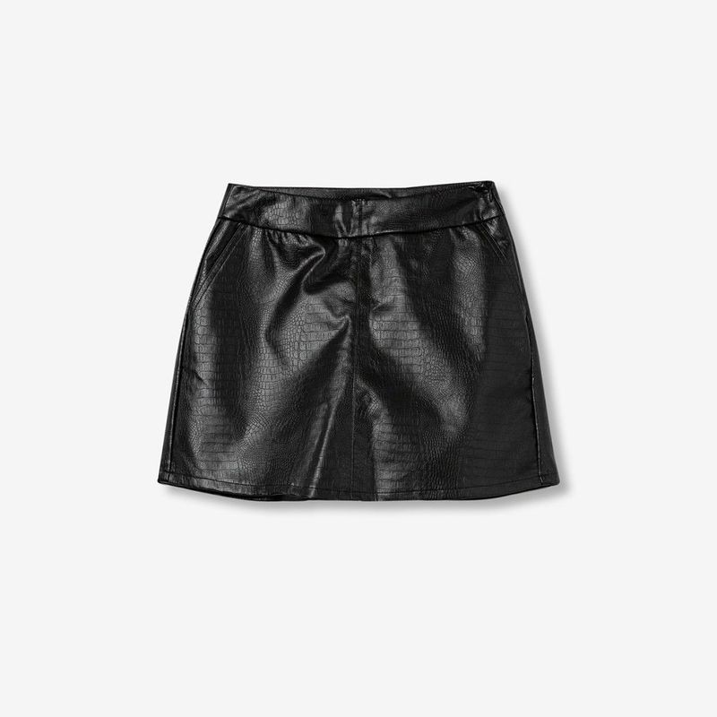 Skort croco - black