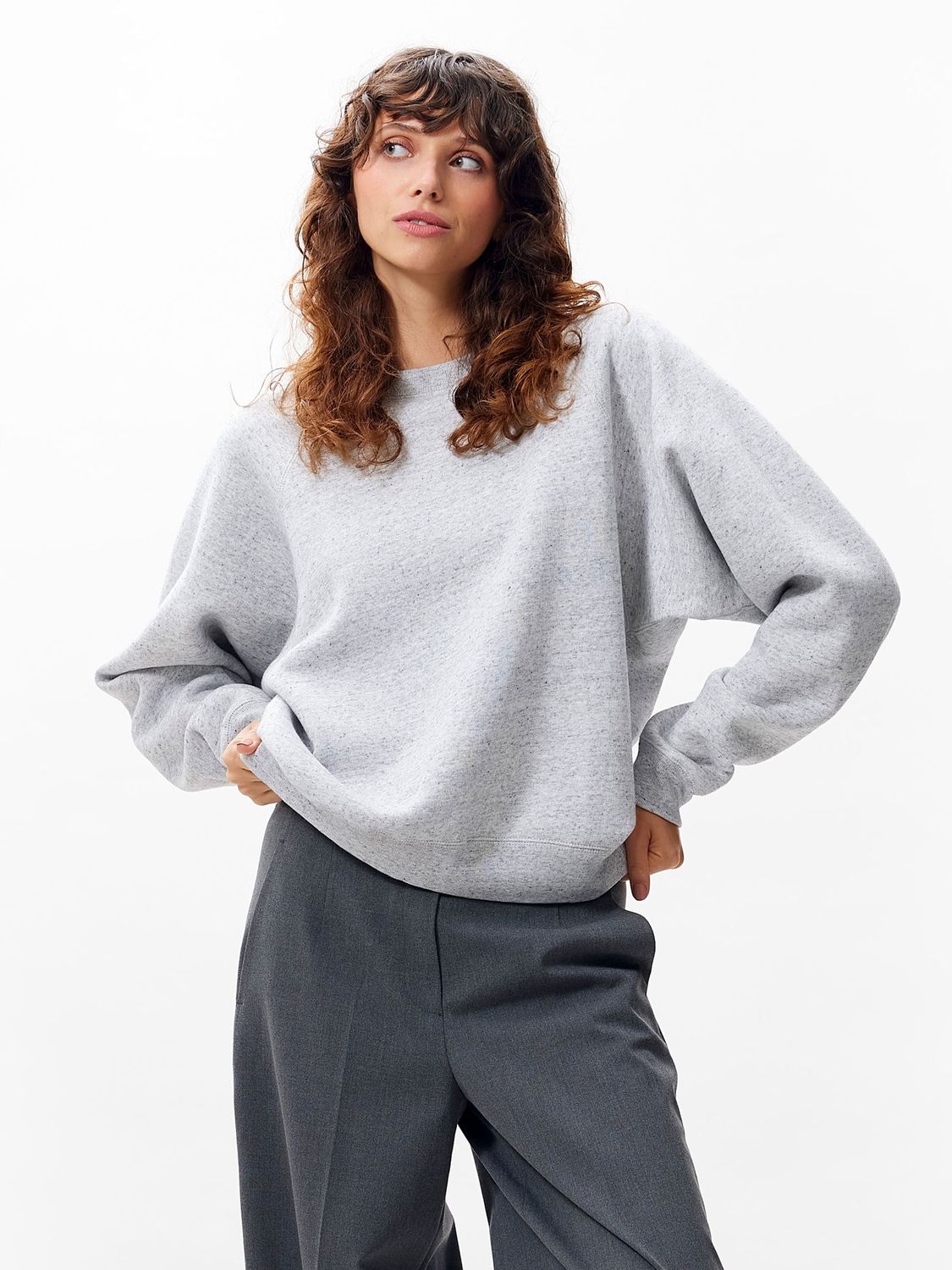 Raglan sweater - grey melange