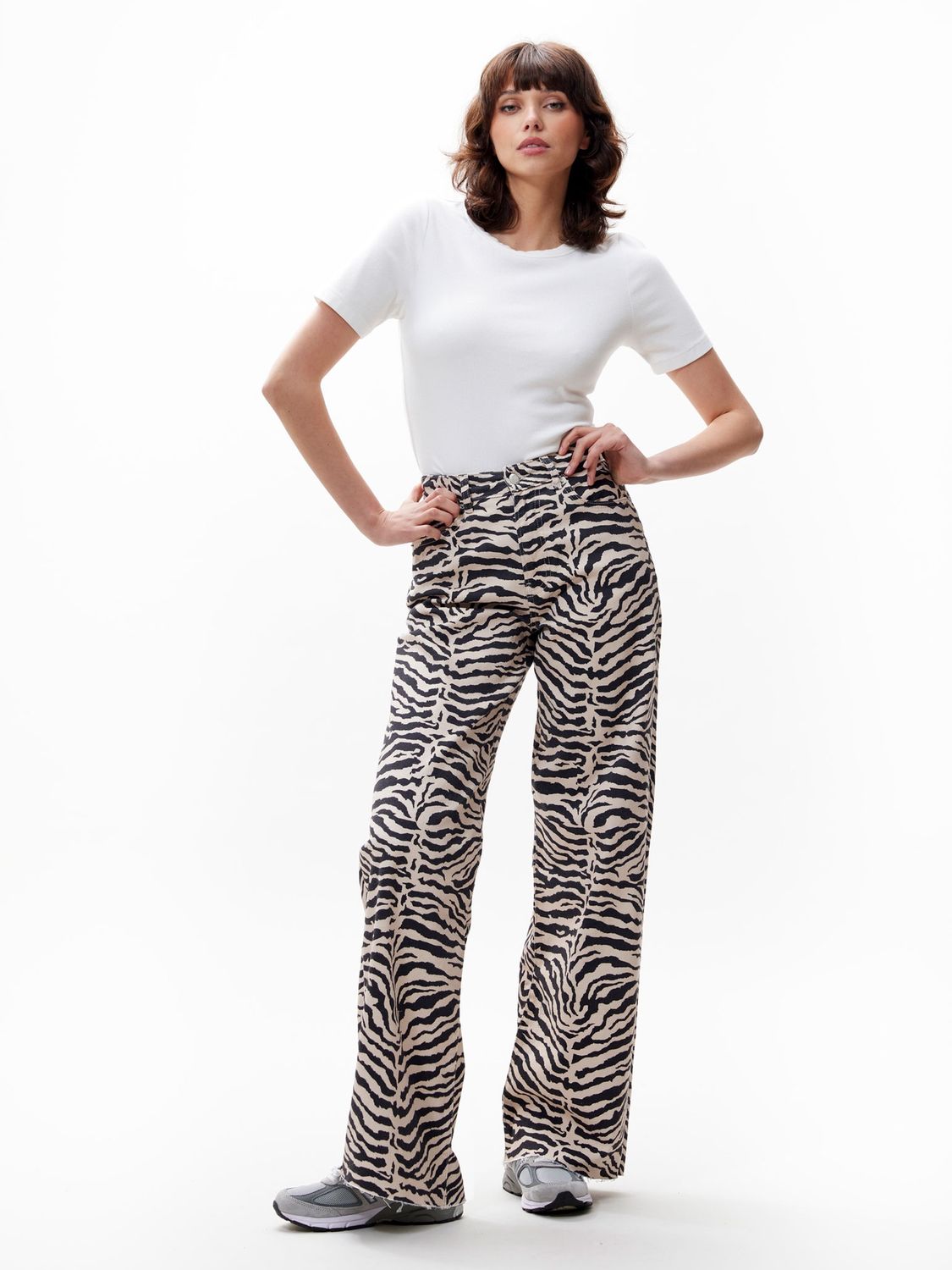 Loose fit jeans - zebra