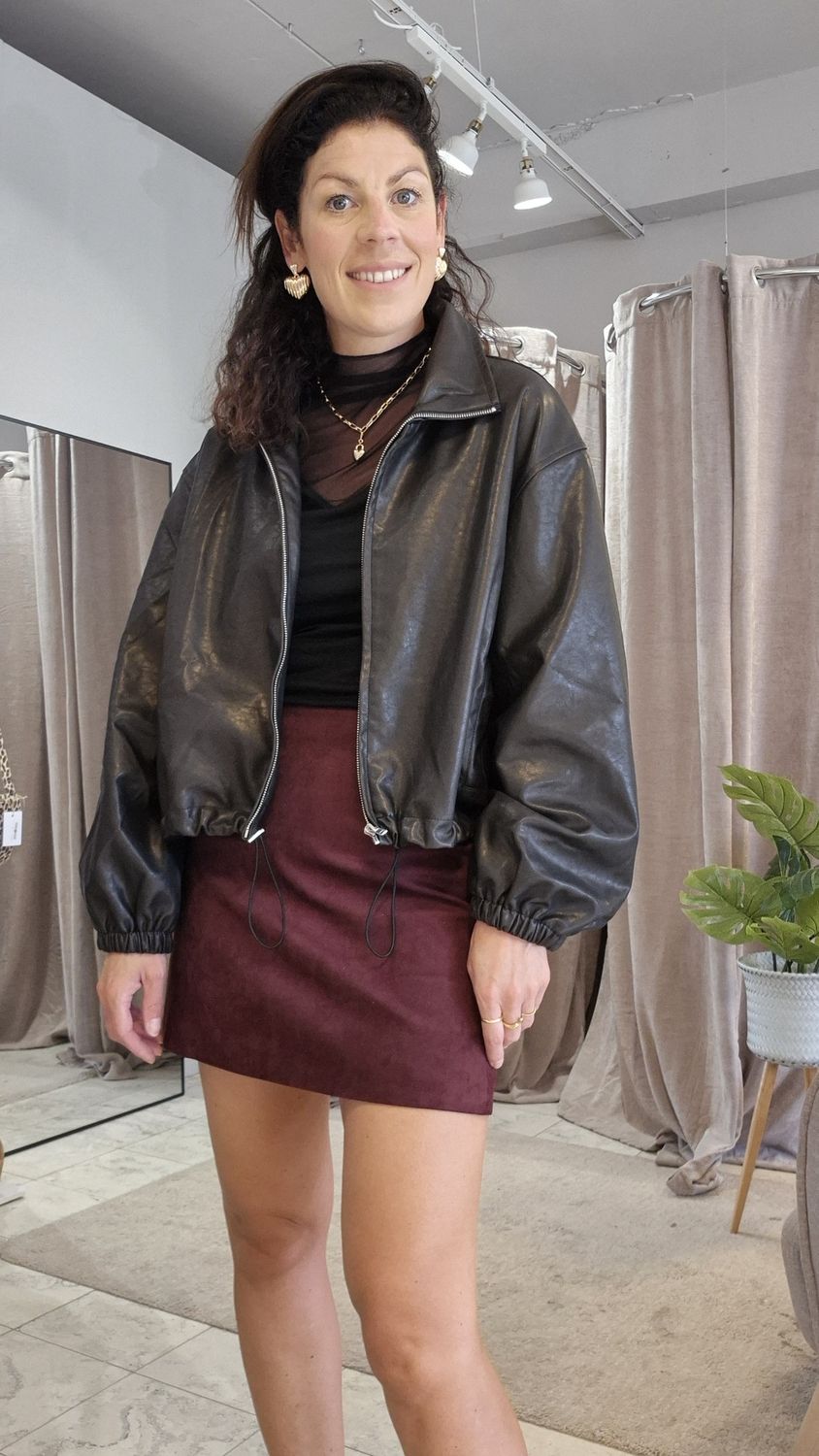 Bomber PU - black