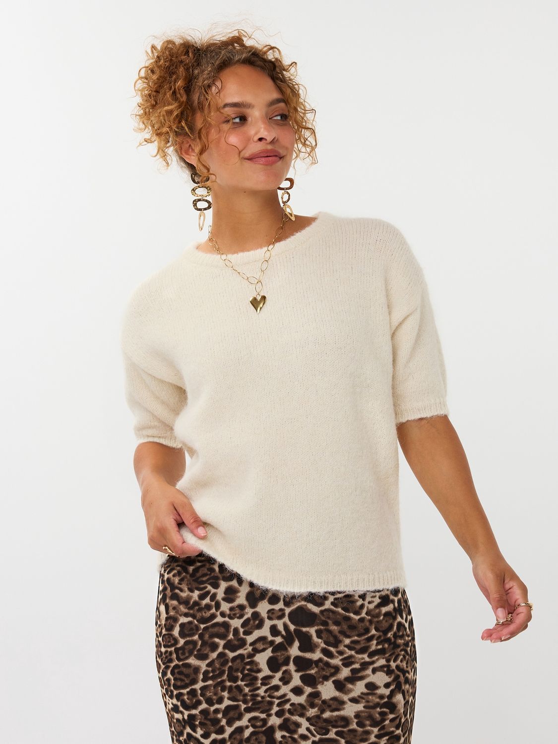 Knitted Sweater Eddie - ecru