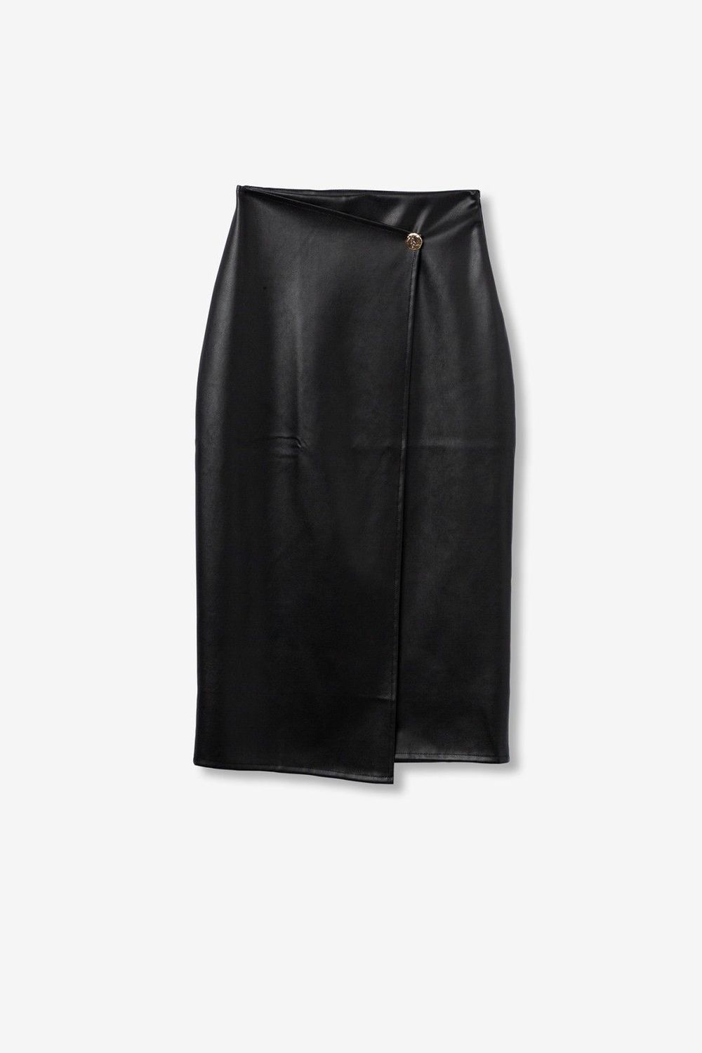 Vegan leather rok  - black