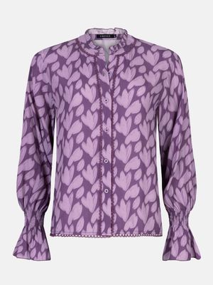 Blouse Francesca - purple flower