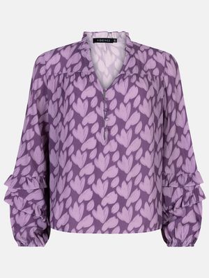 Blouse Ellie - purple flower