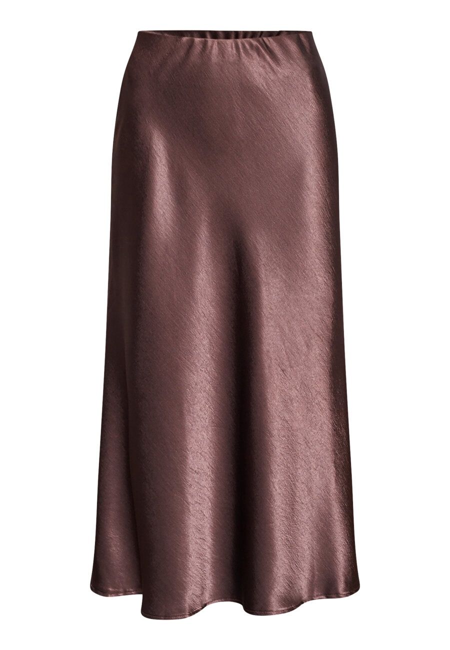 Satijnen rok Gewo - brown