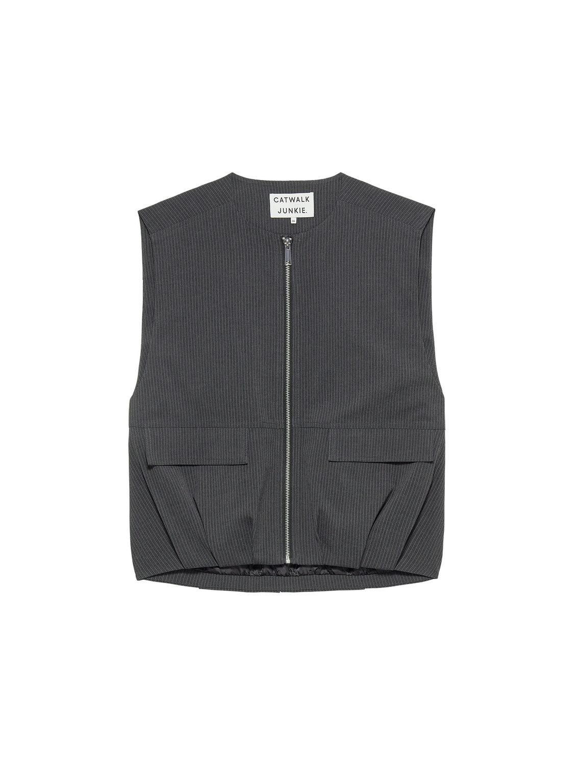 Bodywarmer pinstripe - dark grey melange
