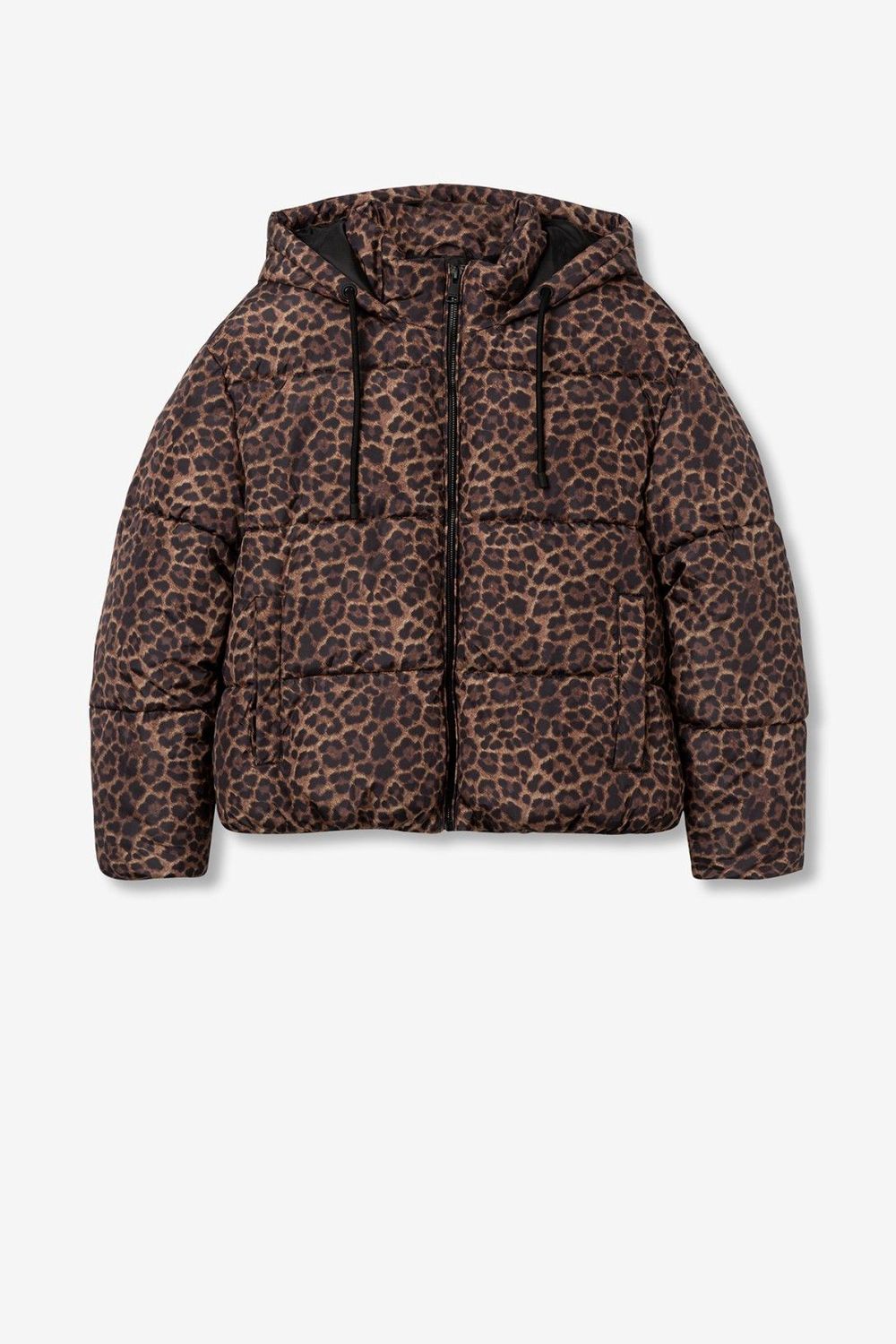 Winterjas / puffferjas - leopard bruin