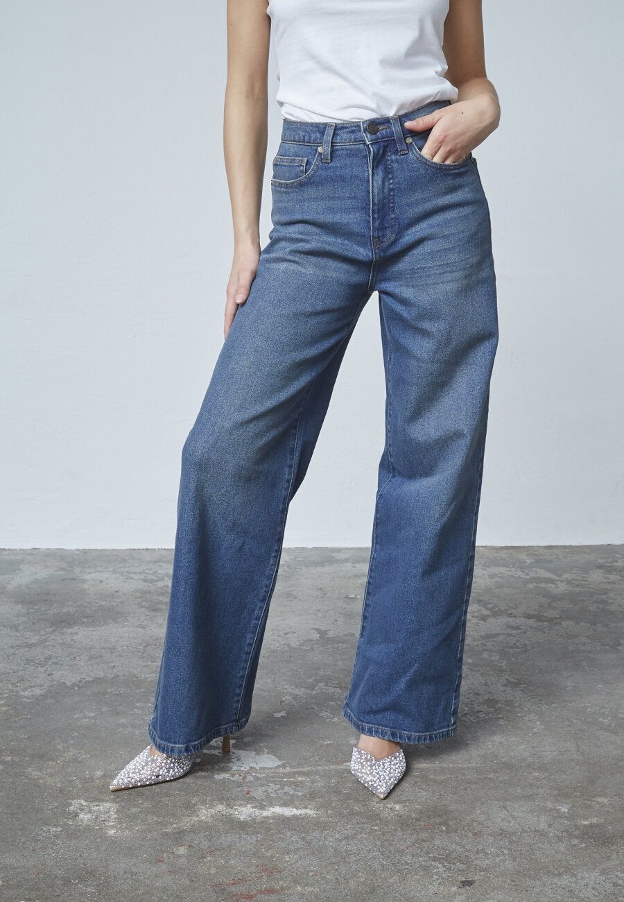 Jeans Owi high waist - vintage blue