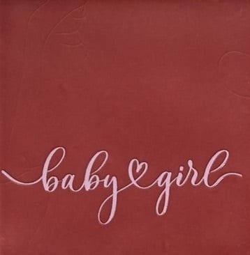Tegel - &#39;baby girl&#39; roze/roze