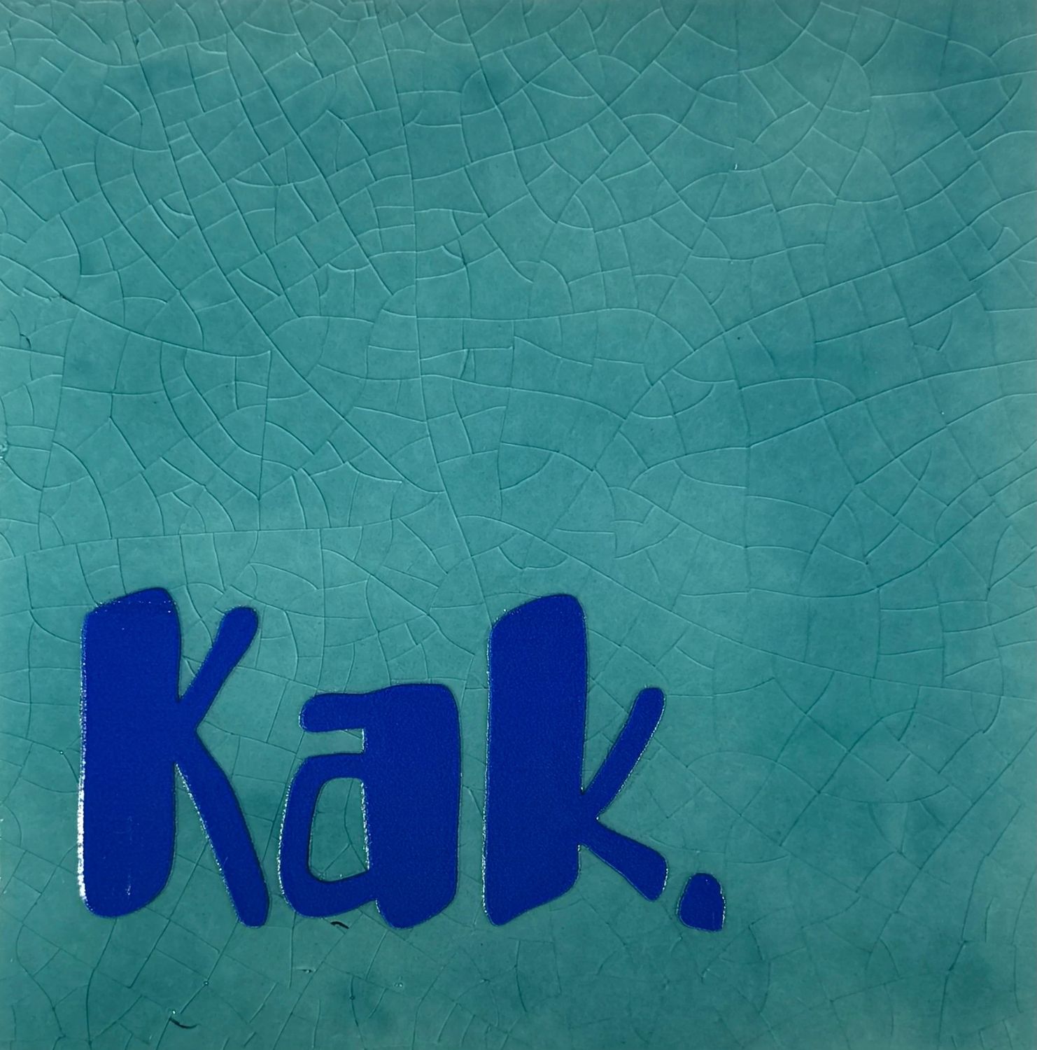 Tegel - &#39;kak&#39; groen/kobaltblauw