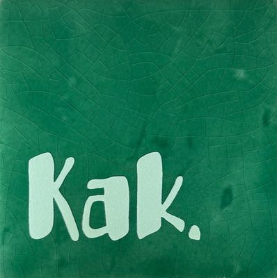Tegel - 'kak' hardgroen/lichtgroen