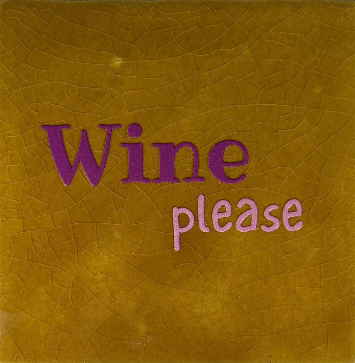 Tegel - &#39;wine please&#39; oker/paars
