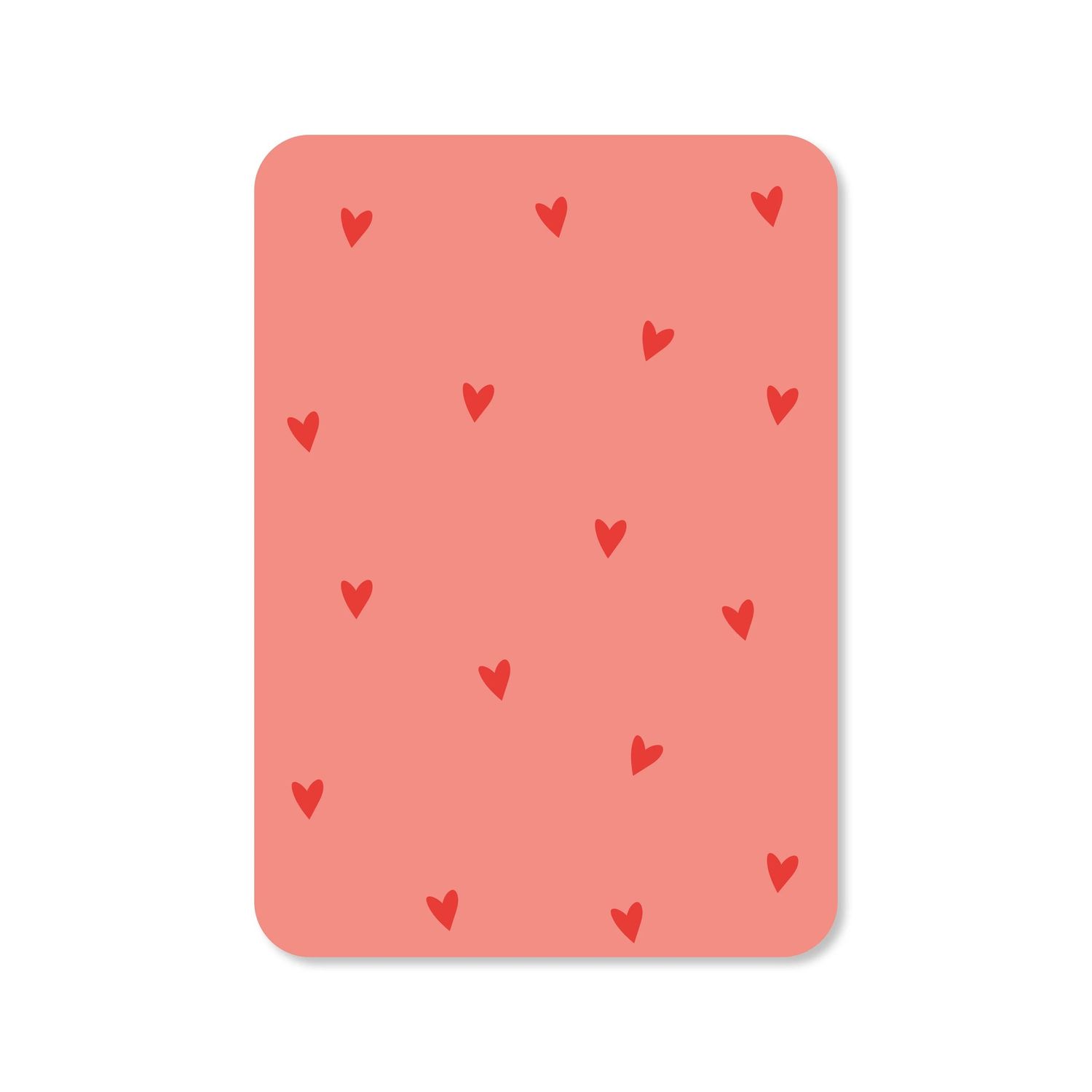 Kaart Hartjes roze rood