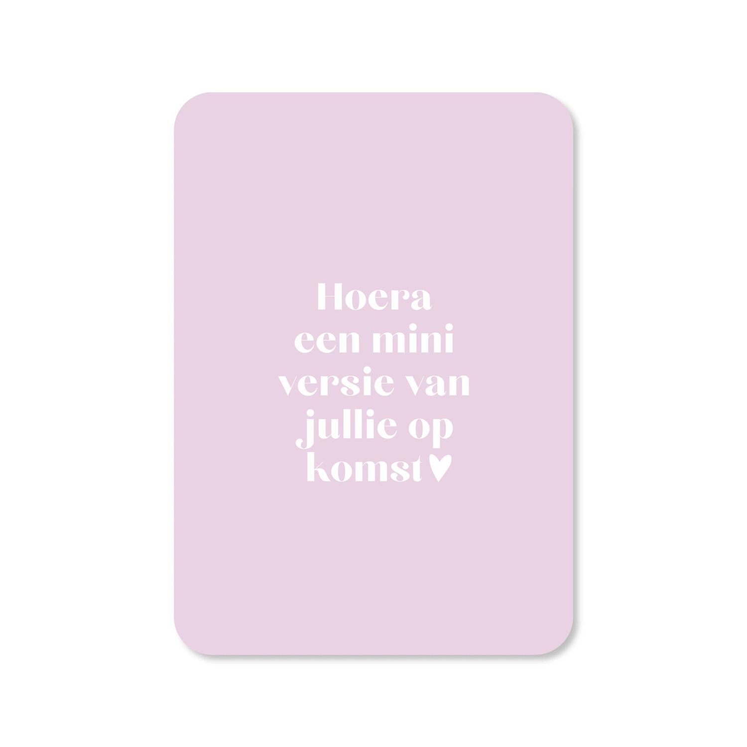 Kaart Hoera een mini versie