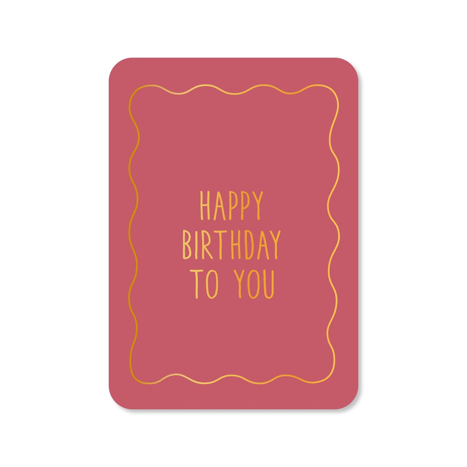 Kaart Happy birthday lijstje (met goudfolie)