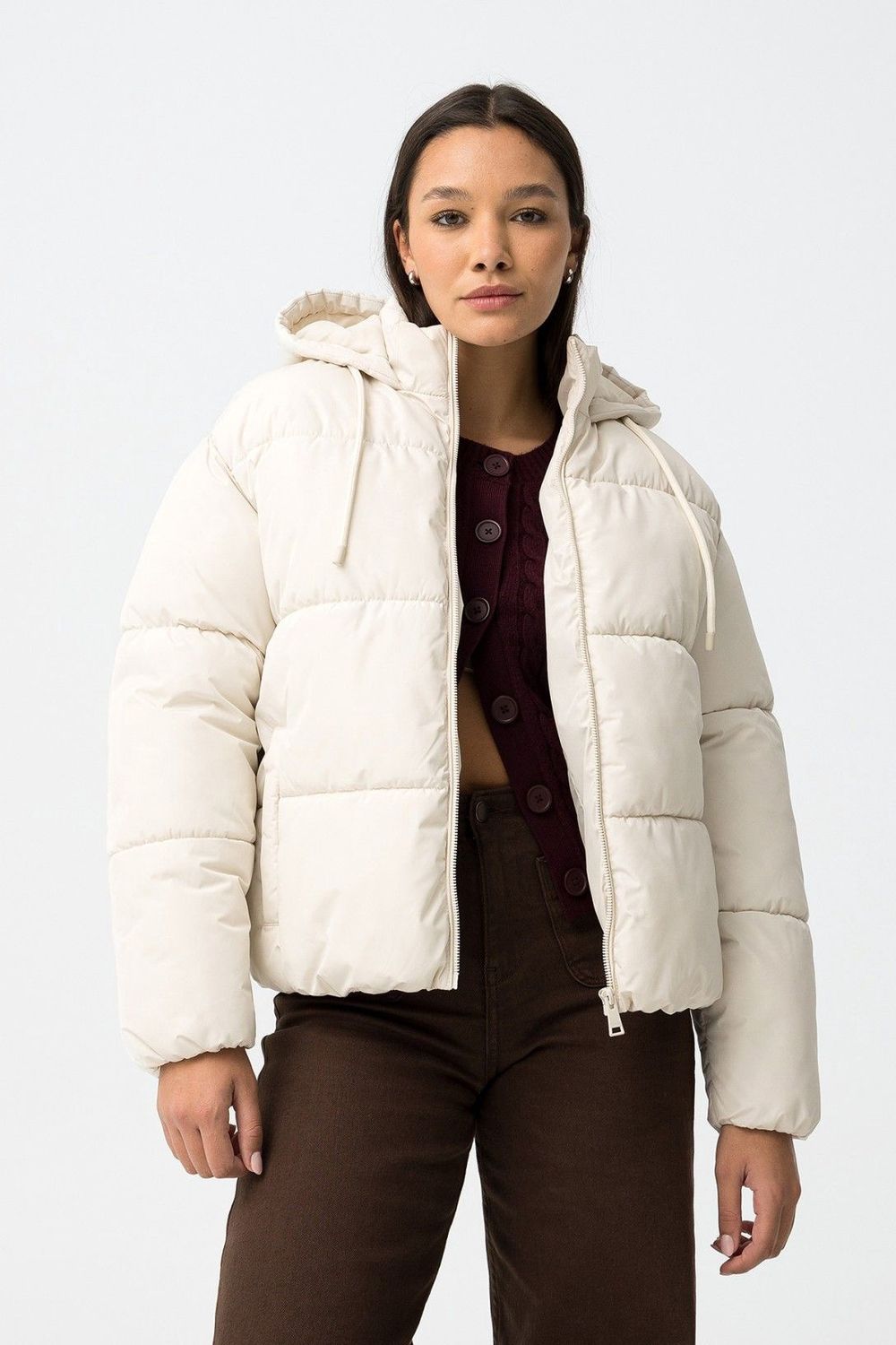 Winterjas / pufferjas Stutz - wit
