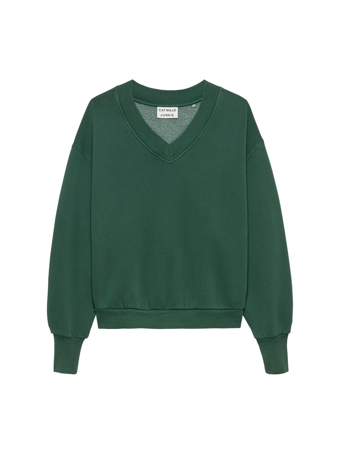 Sweater with v neck - pine forest