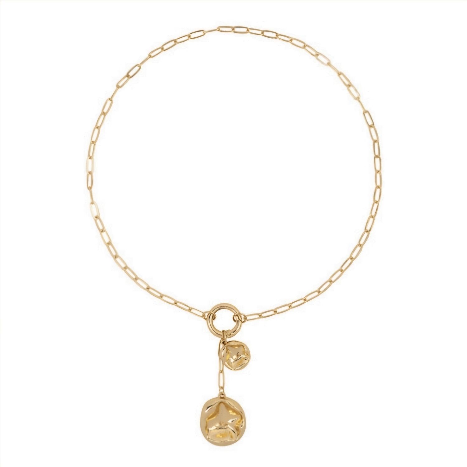 Dropping coin necklace