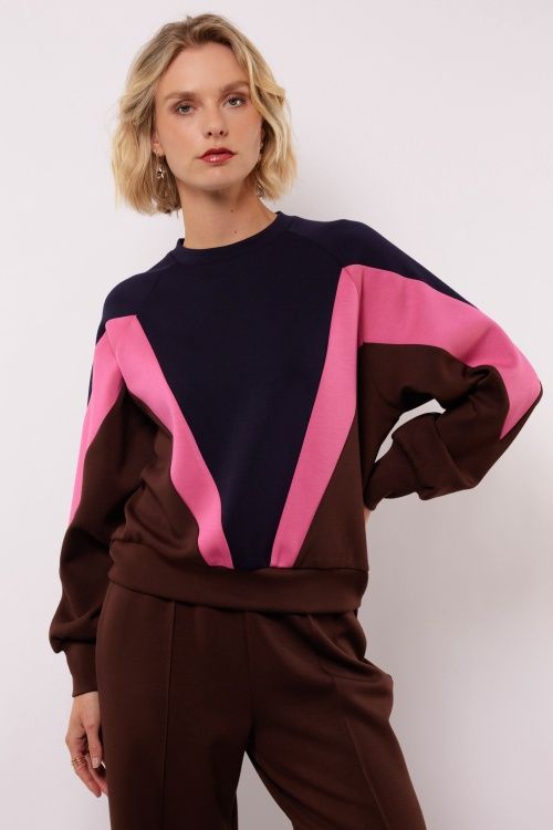 Sweater Raya - Midnight Blue/Rum Raisan