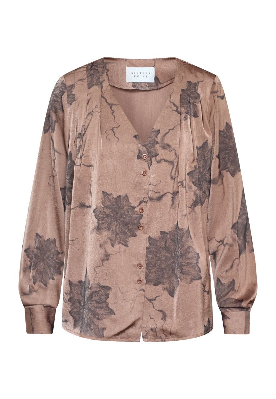 Blouse Esava - brown flower