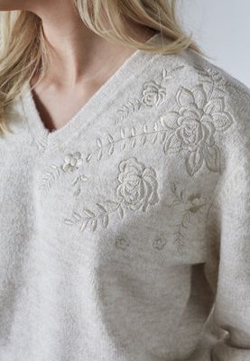 Sweater Huva - beige melange