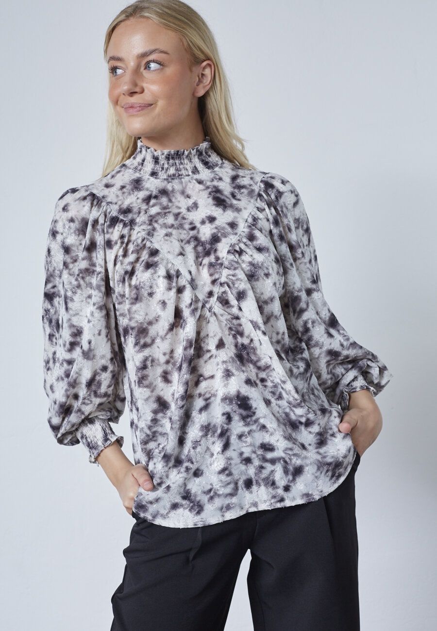 Blouse Given - Grey Combi