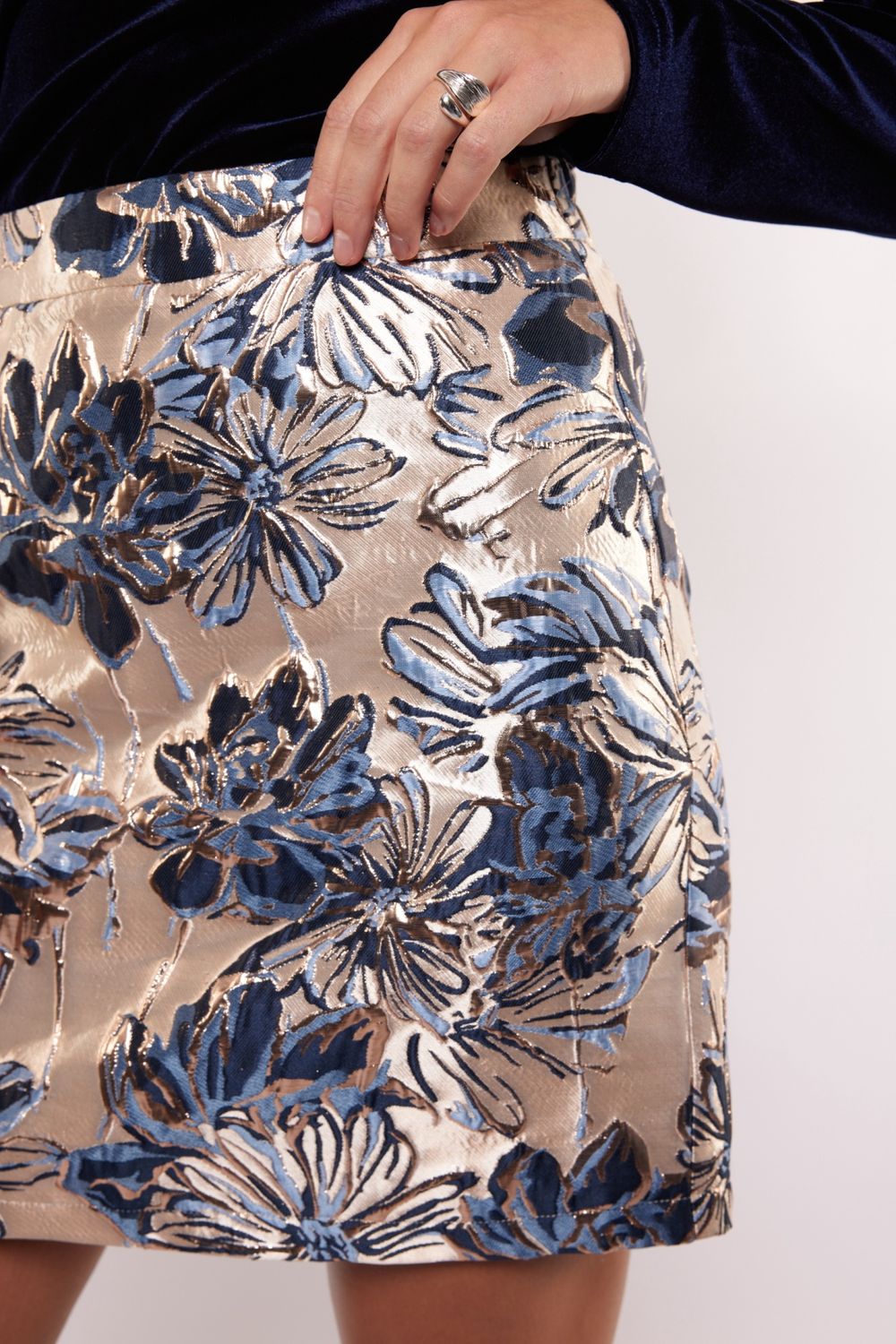 Skirt Pam - Silver &amp; blue