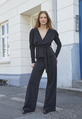 Top Nasa lange mouwen - black / silver