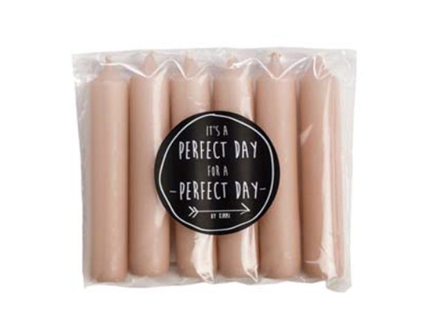 “Set van zes dinerkaarsen – blossom