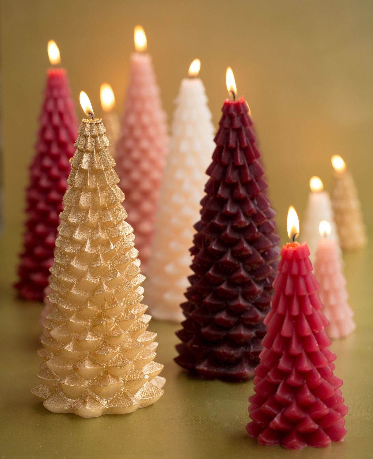 Kerstboomkaars S – aubergine
