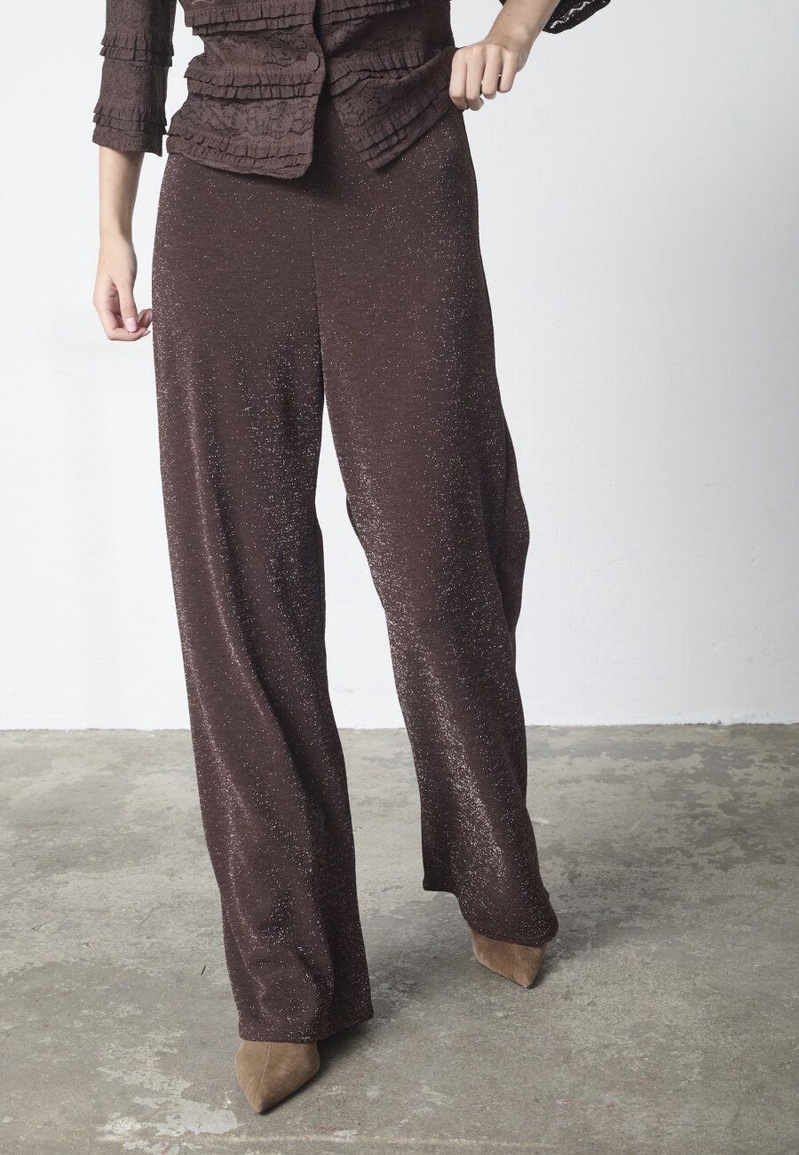 Broek Glut - brown/ silver