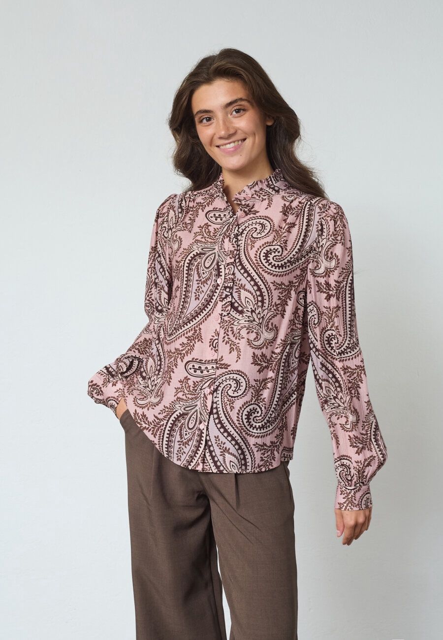 Blouse Virsa -  Mauve Paisley