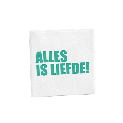 Tegeltje - Alles is liefde! - wit