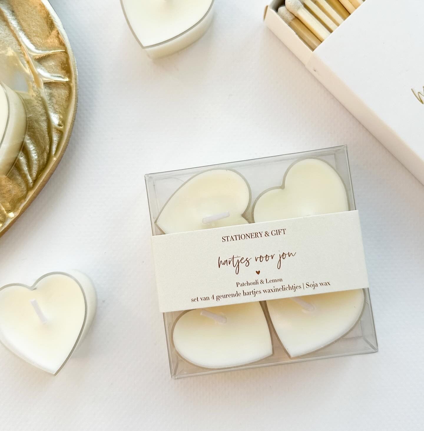 Waxinehartjes crème - Hartjes voor jou