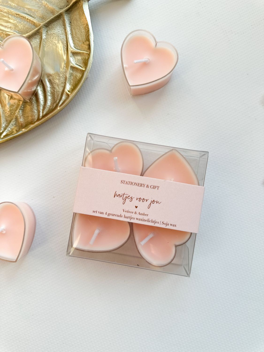 Waxinehartjes roze - Hartjes voor jou