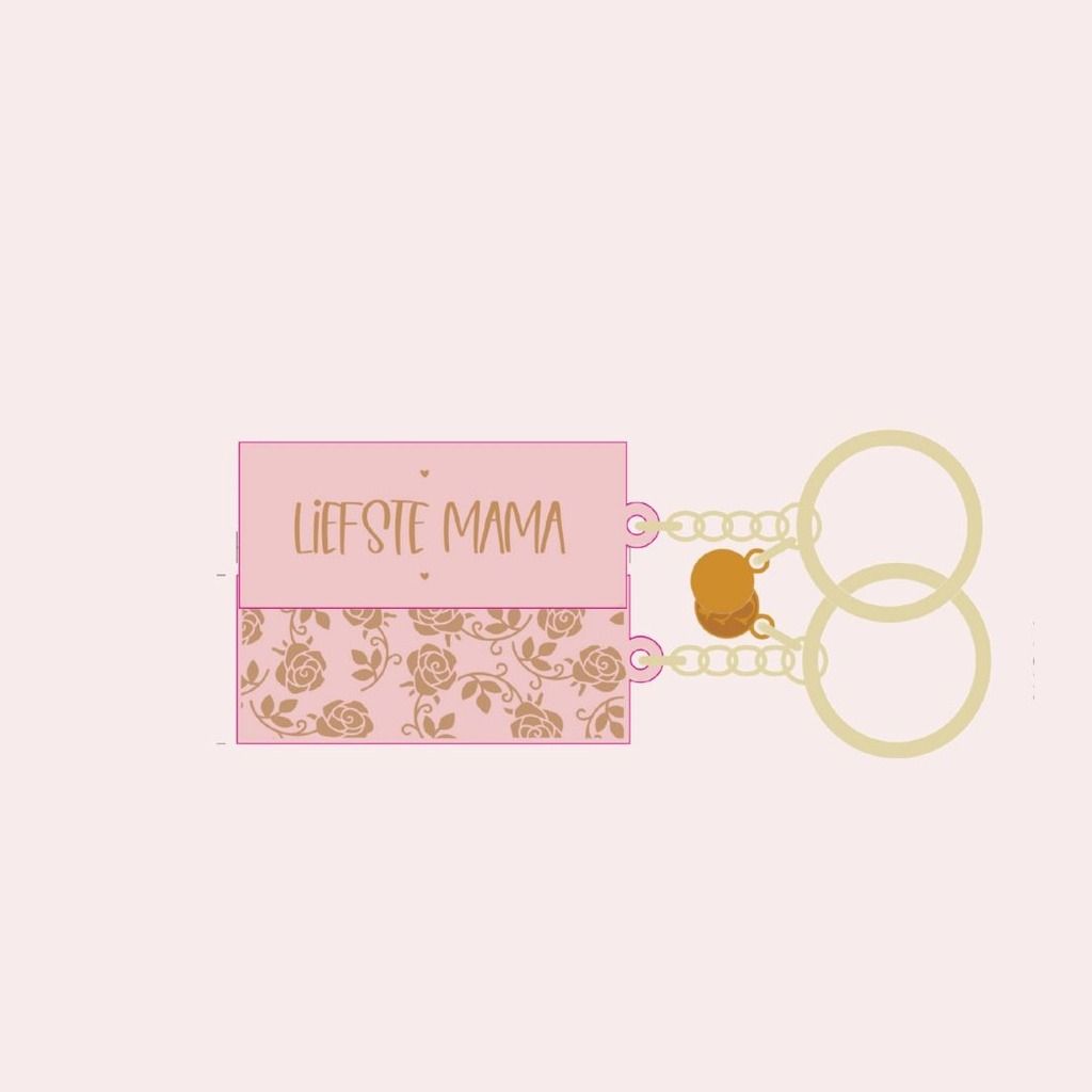 Sleutelhanger - Liefste mama - roze
