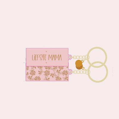Sleutelhanger - Liefste mama - roze