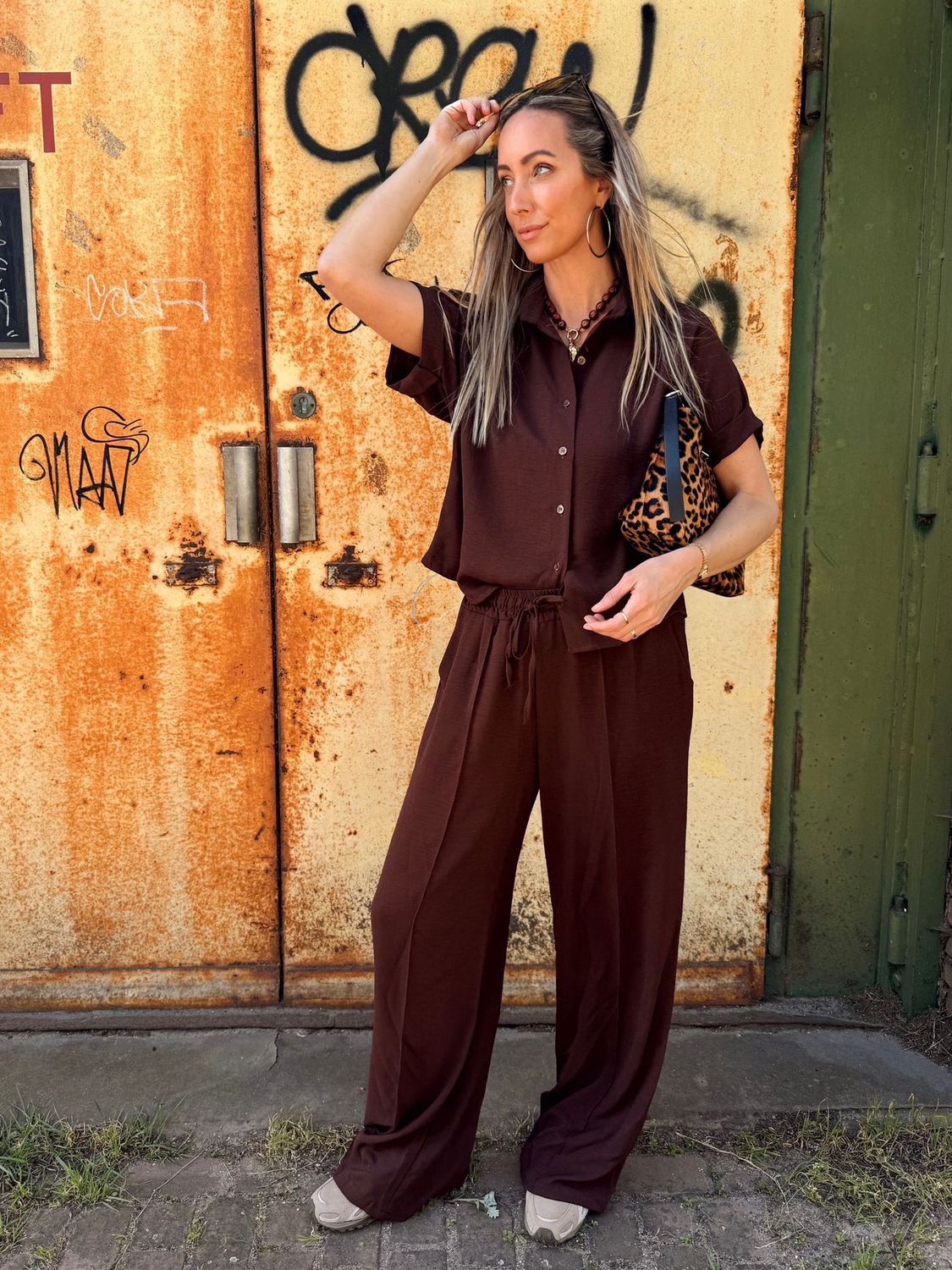 Broek Babs - dark brown