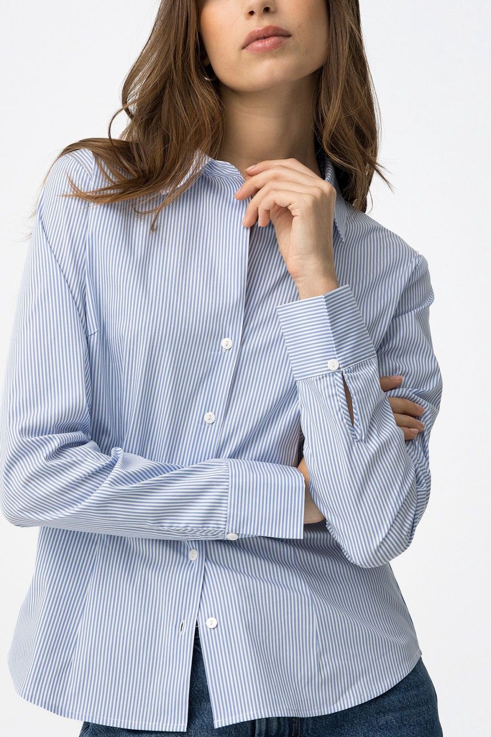 Blouse Beto - blauw streep