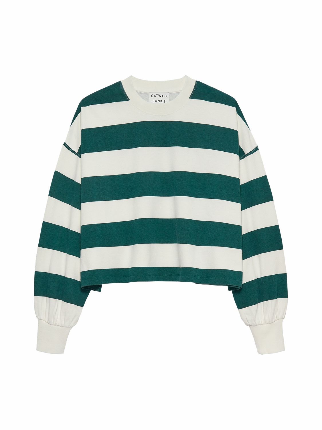 Oversized striped long sleeve - Sea Moss