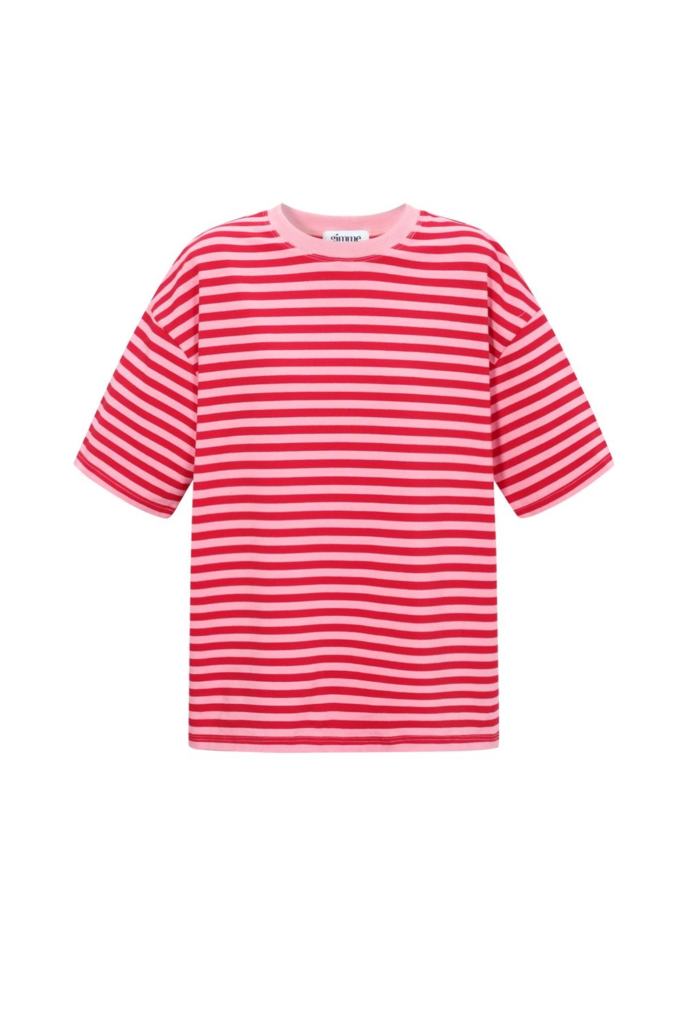 Striped Tee - pink / red