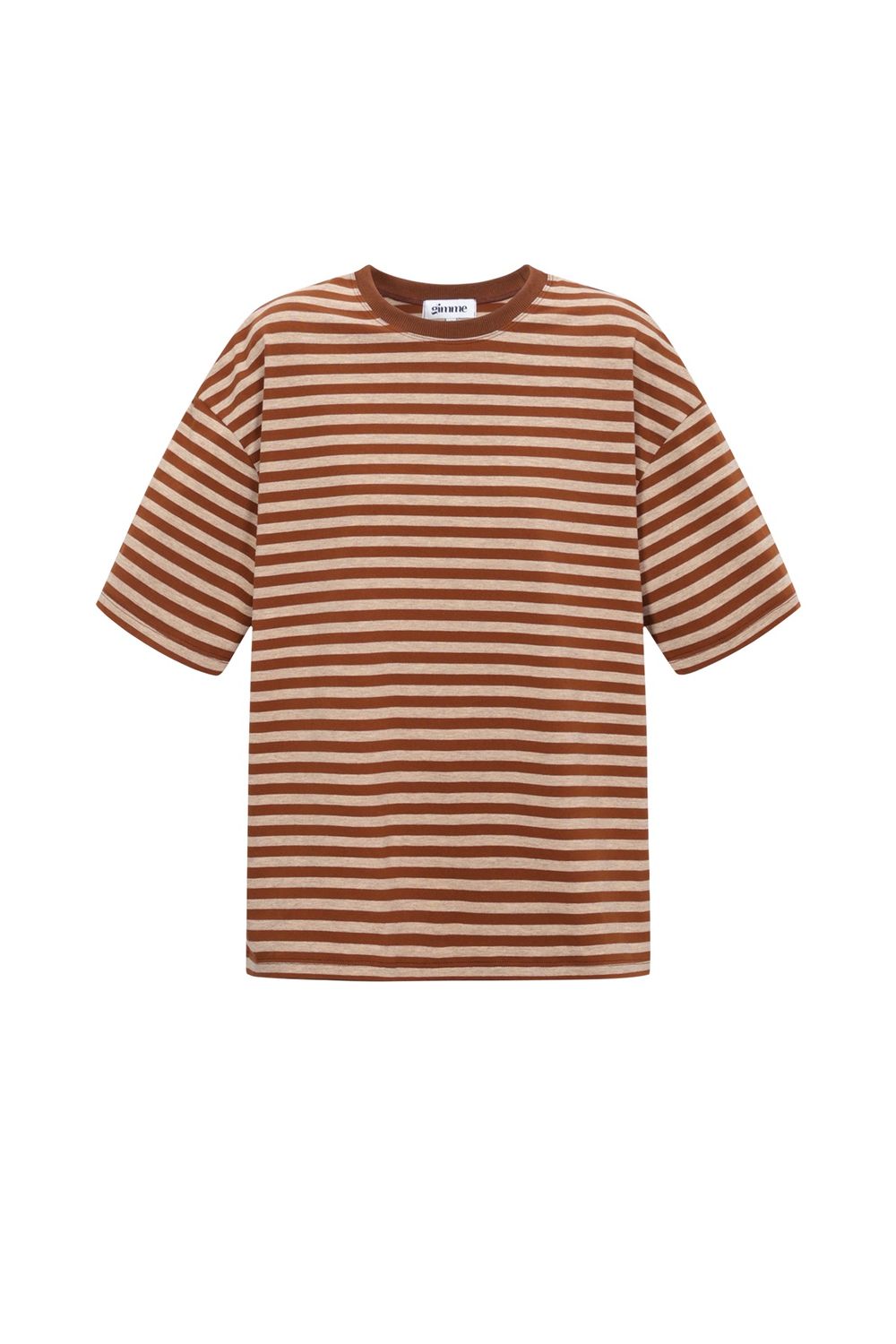 Striped Tee - brown