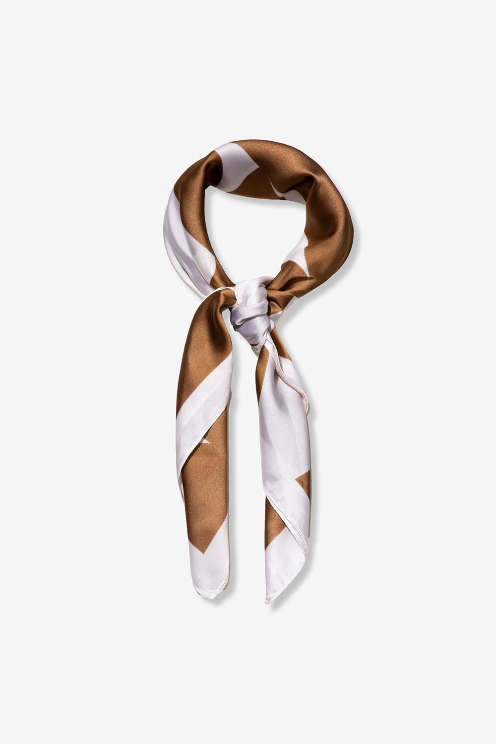 Sjaal satijn look Pietra - bruin / beige