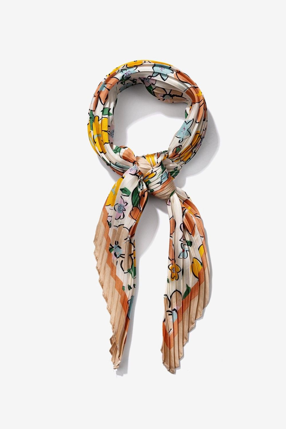 Sjaal satijn look Rosie - multi flower