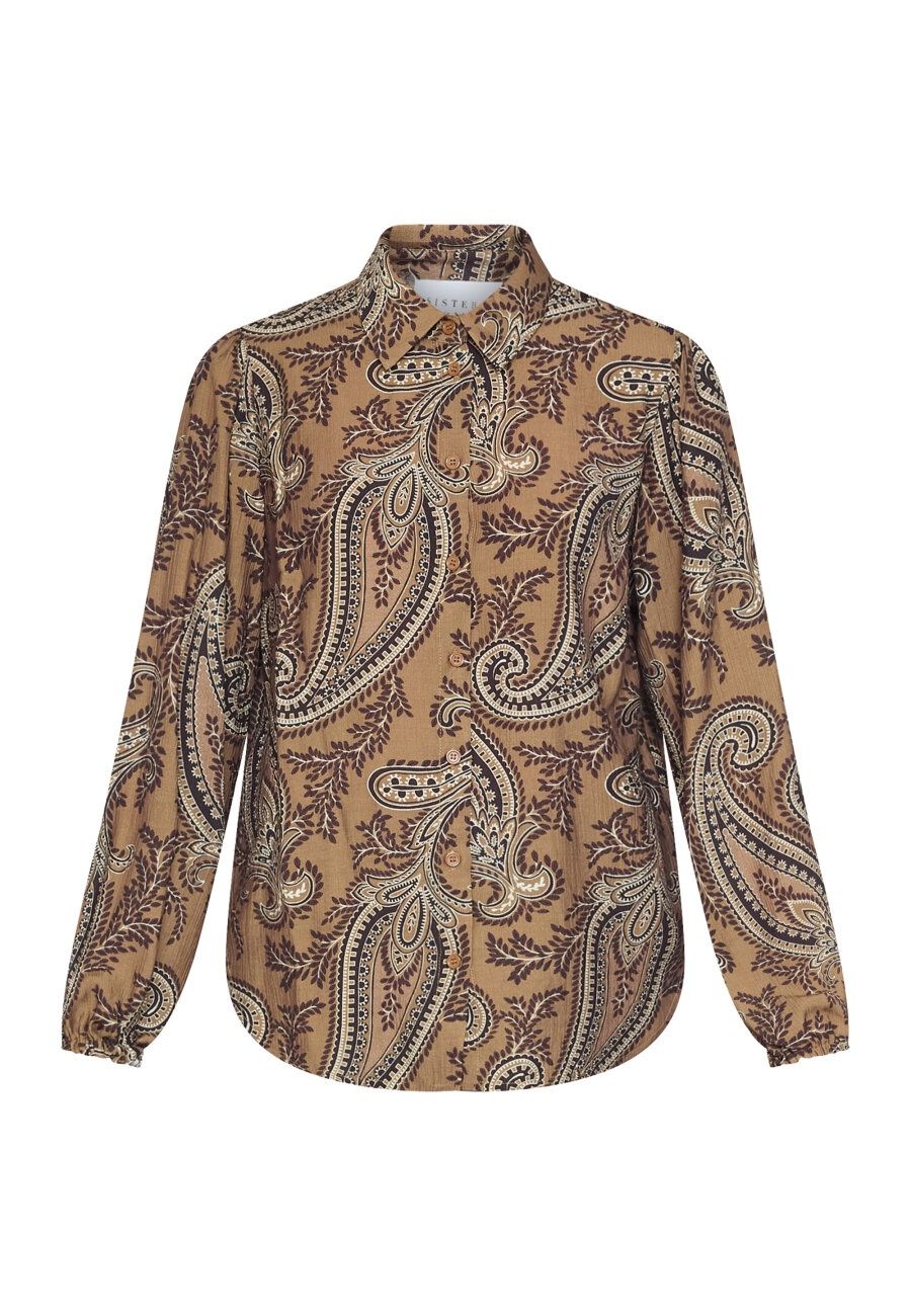 Blouse Ebbey - Brown Paisley