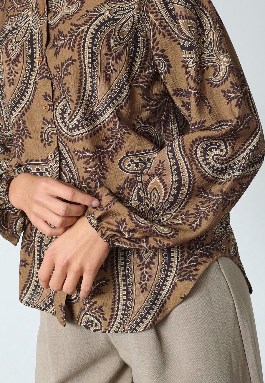 Blouse Ebbey - Brown Paisley