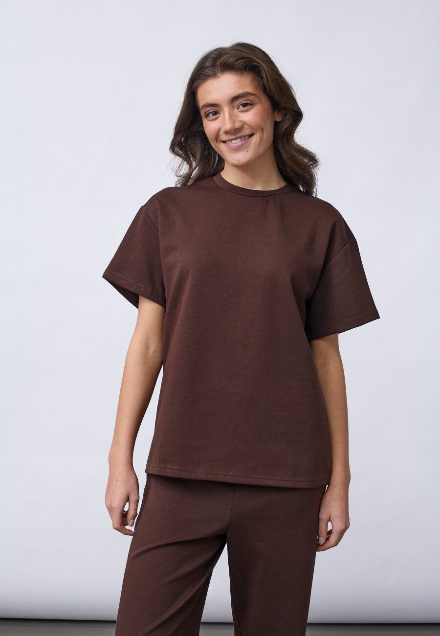 T-shirt Veda - dark chocolate