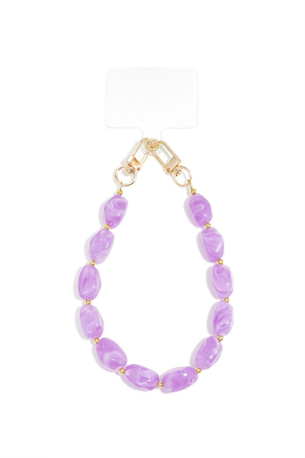 Telefoonkoord kralen - paars